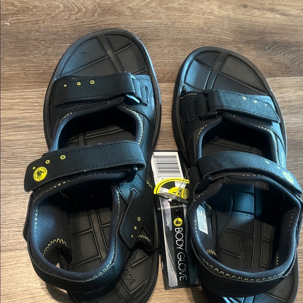 Body Glove Kids Black and Yellow Sandals